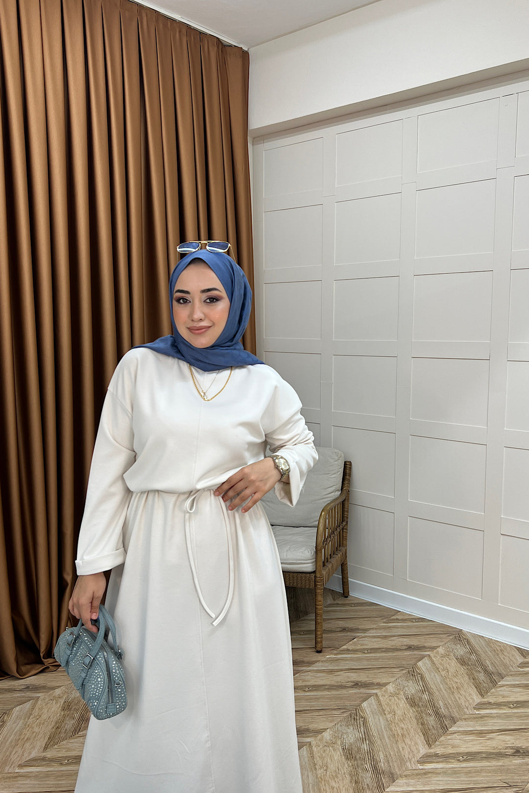 Aura Kuşaklı Elbise Taş 3138-TAS