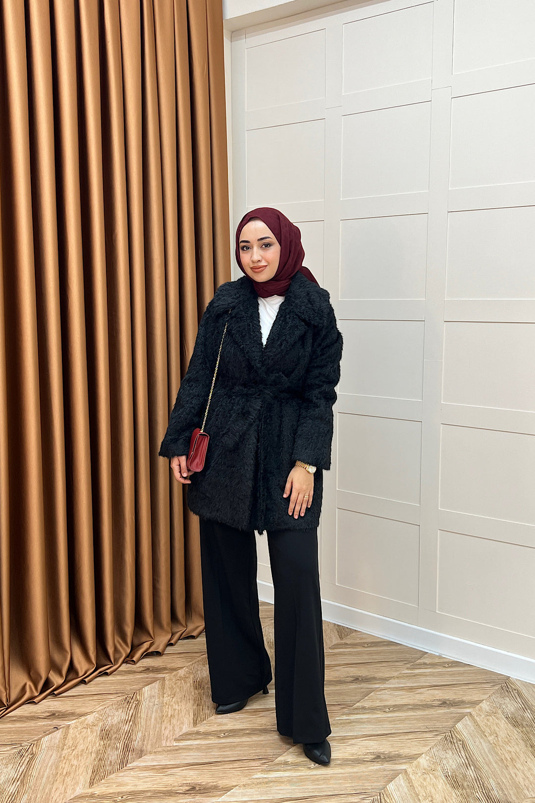 Grok Peluş Kaban Siyah 5523-SIYAH