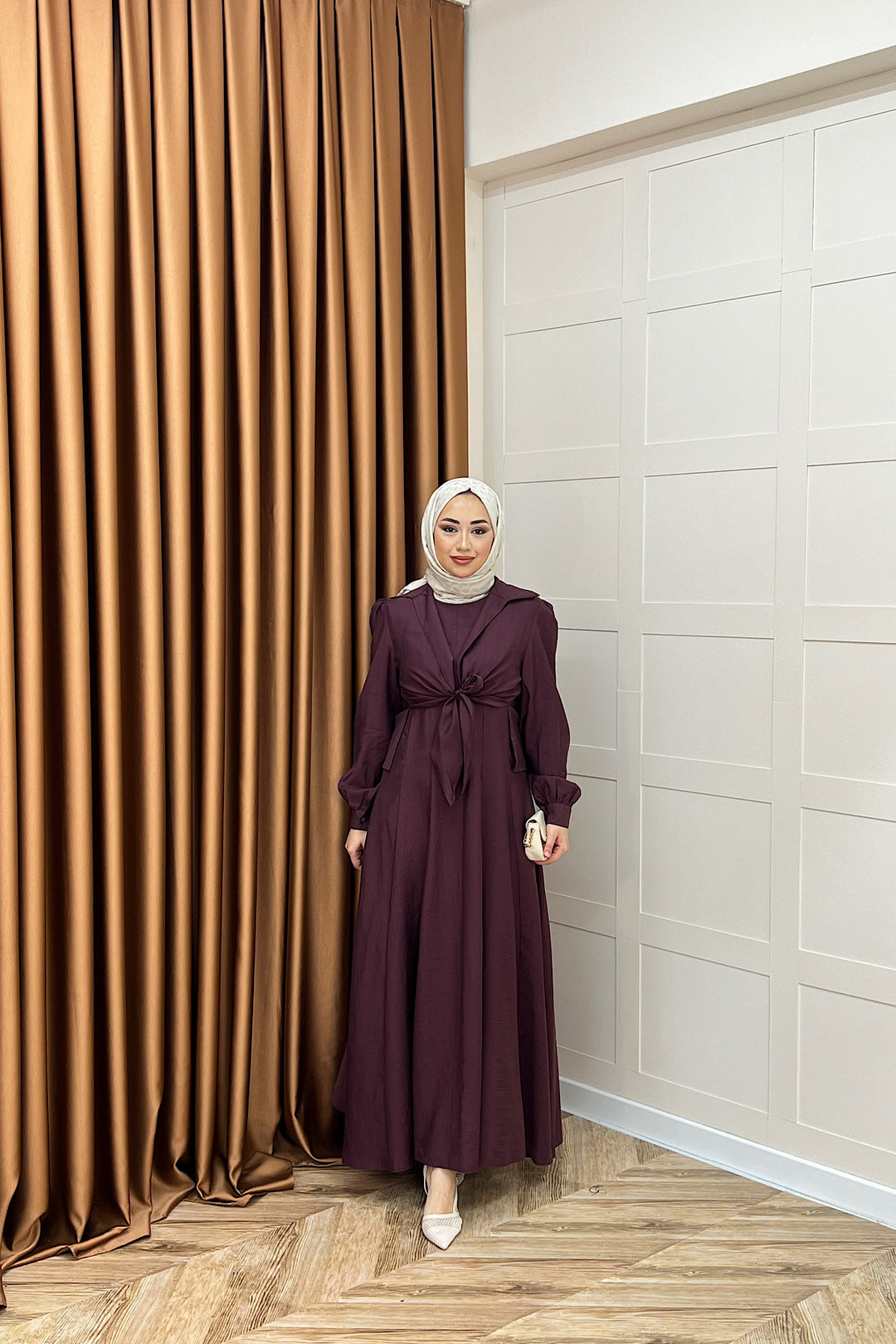 Liana İkili Elbise Mürdüm 2352-MURDUM