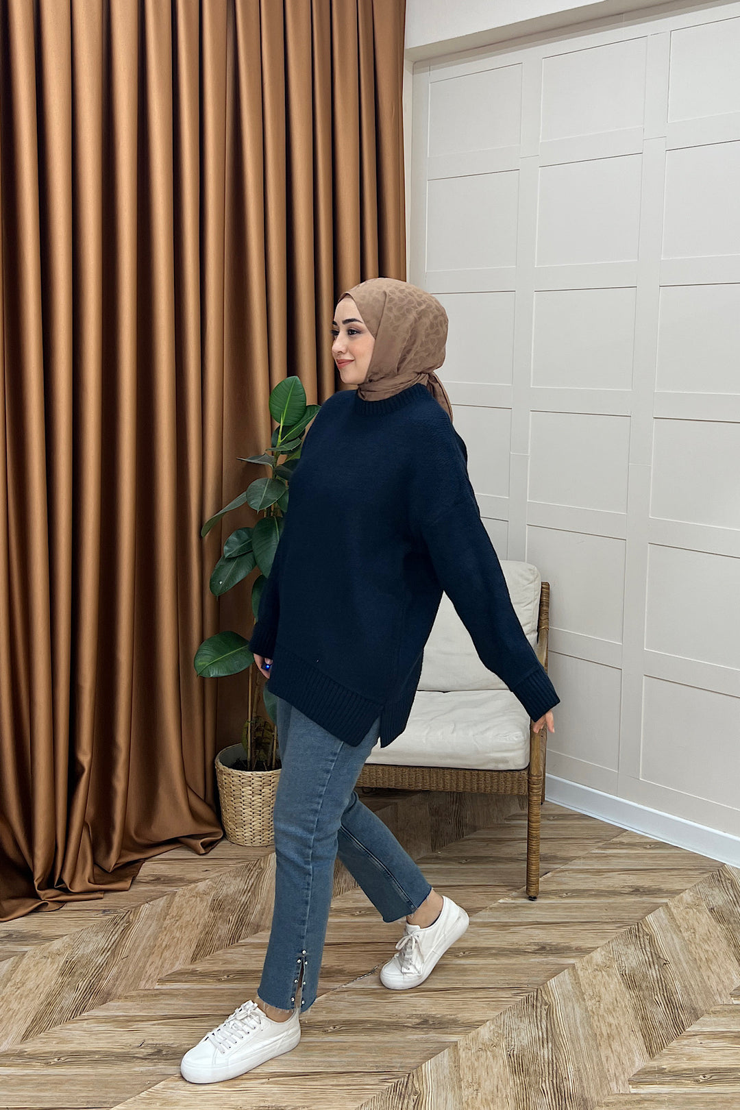 Lones Yumoş Tunik Lacivert 26194-LACIVERT