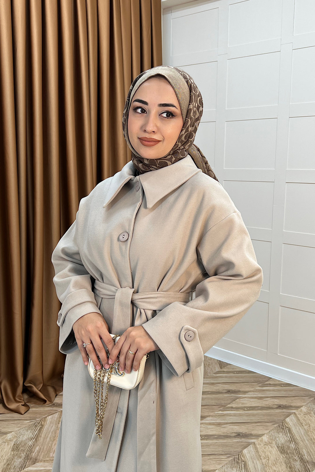 Parla Premium Kumaş Kaban Taş 5516-TAS