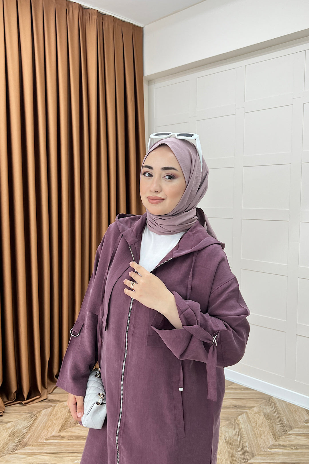 Zeva Fermuarlı Kap Mürdüm 6348-MURDUM