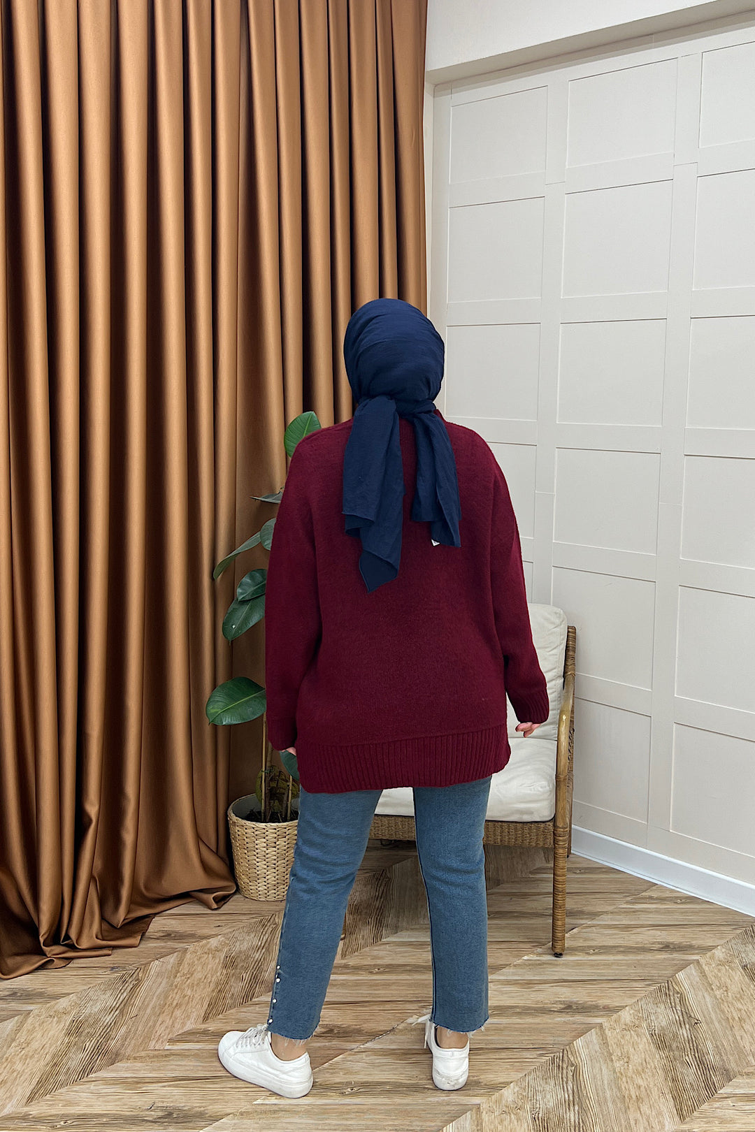 Lones Yumoş Tunik Bordo 26194-BORDO