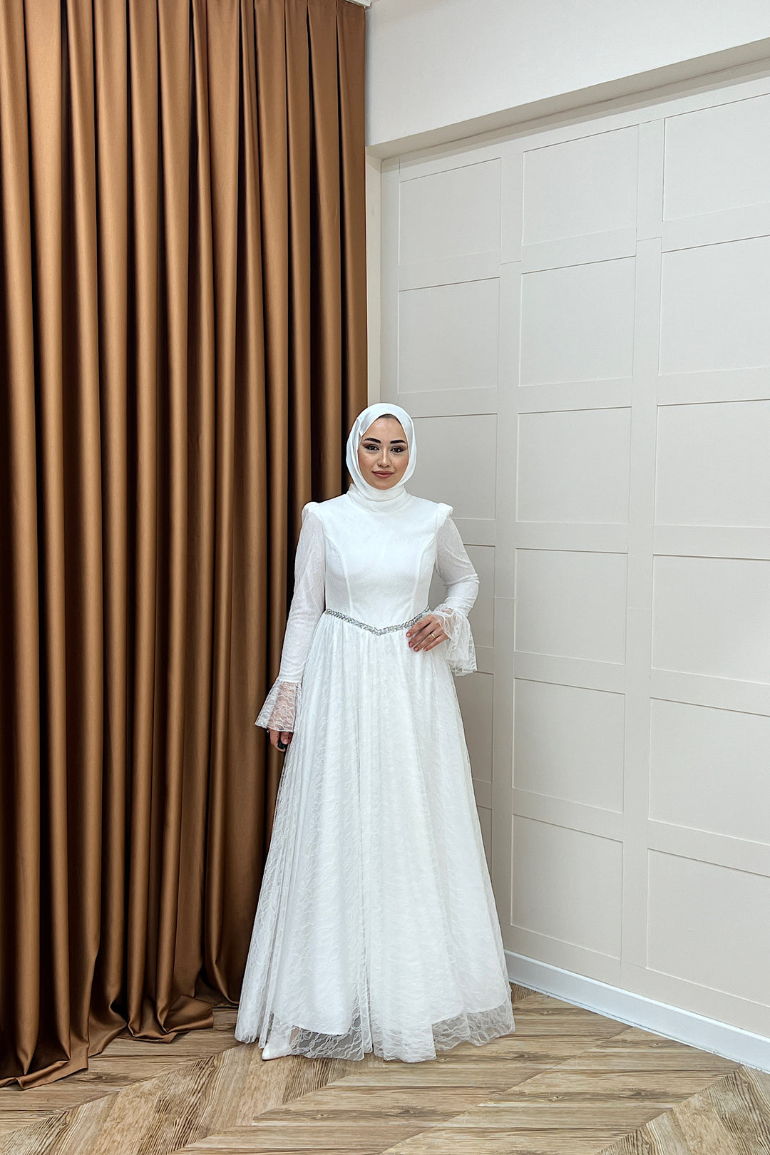 Elena Dantel Abiye Beyaz 03101-BEYAZ