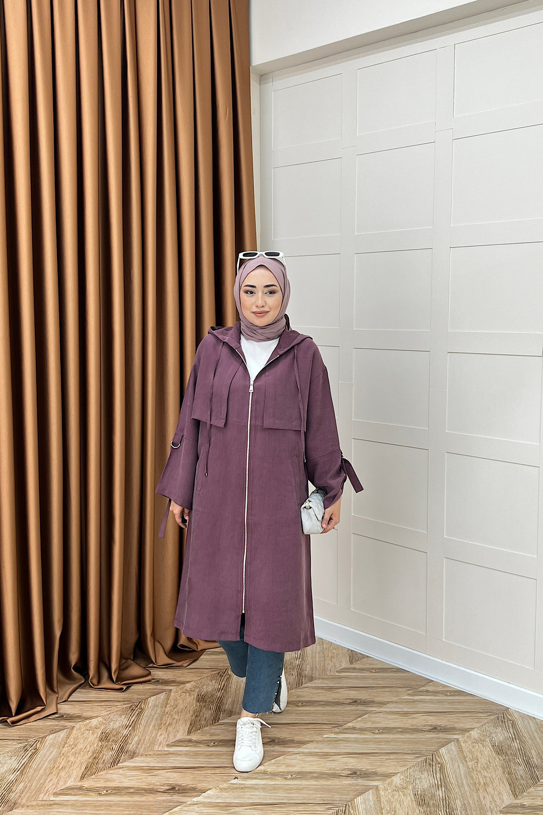 Zeva Fermuarlı Kap Mürdüm 6348-MURDUM