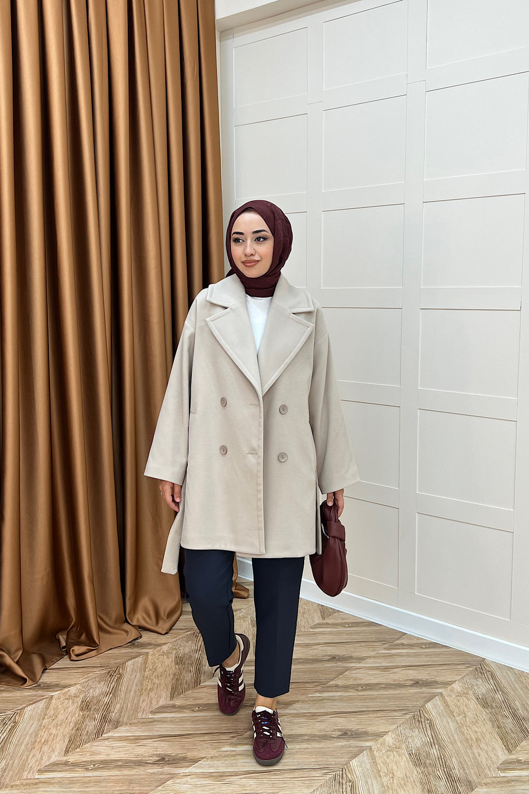 Nuve Premium Kuşaklı Kaban Taş 5514-TAS