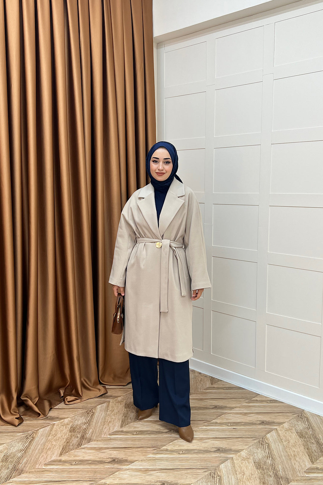 Yıldız Premium Kumaş Kuşaklı Kaban Taş 5515-TAS