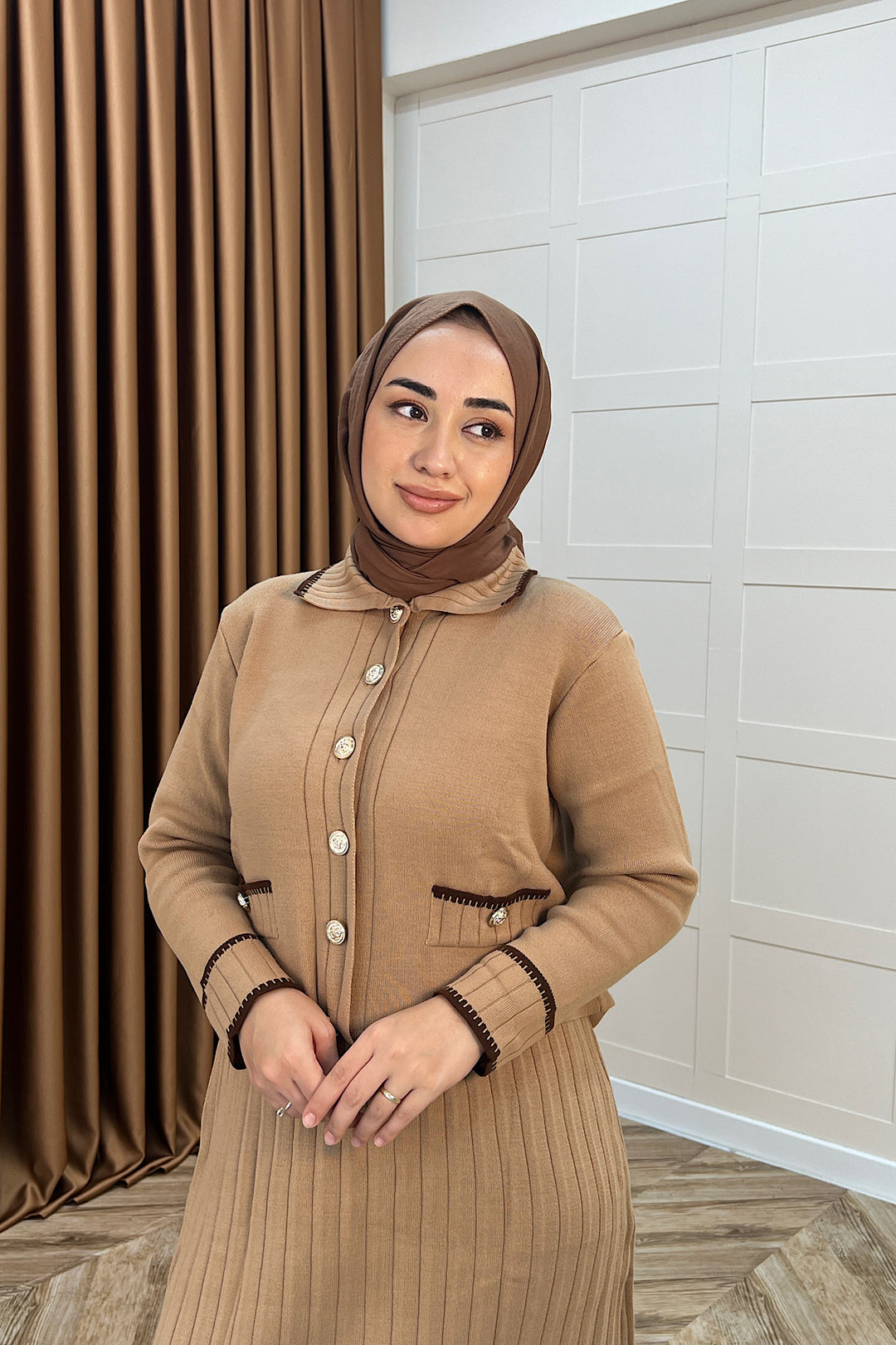 Roma Etekli Triko Takım Camel 20999-CAMEL