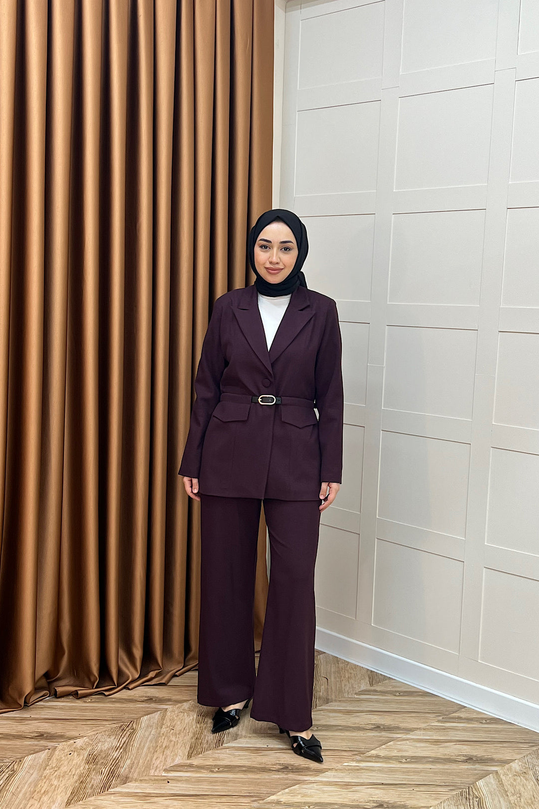 Lovel İkili Ceket Takım Mürdüm 2992-MURDUM