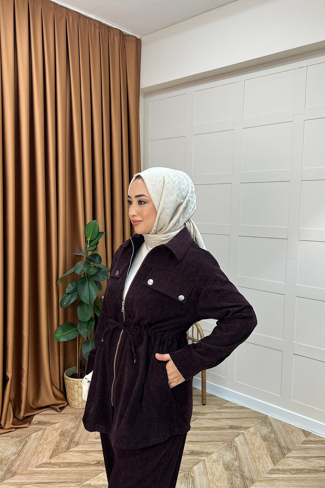 Monaco İkili Takım Mürdüm 74087-MURDUM