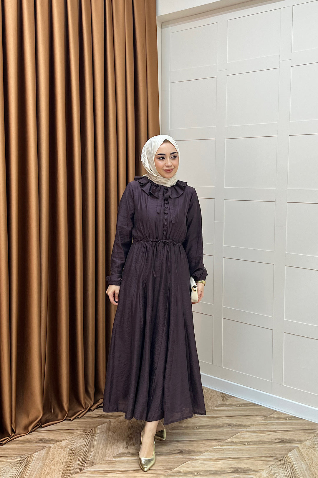 Lena Vual Elbise Mürdüm 2990-MURDUM