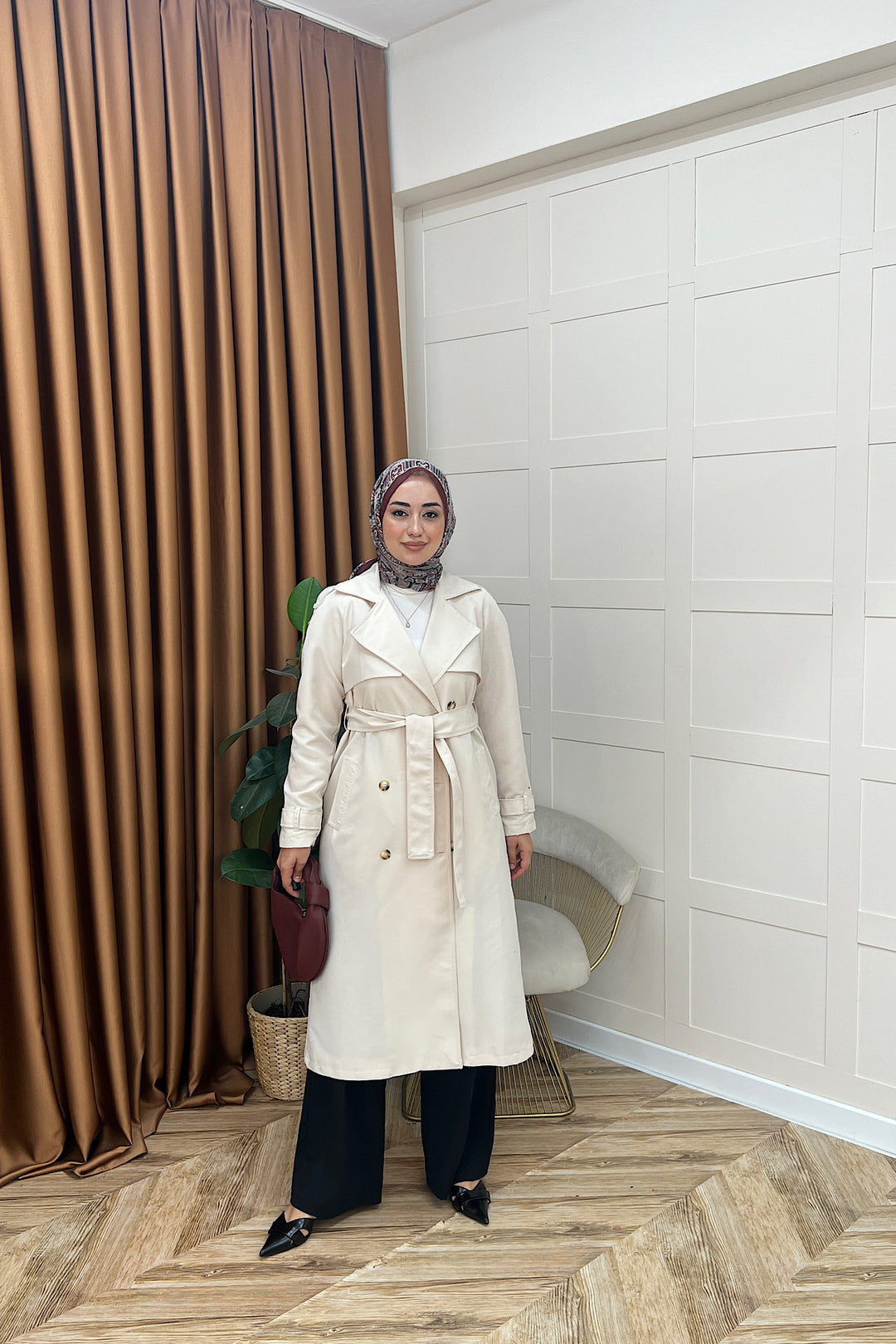 Hazel Astarlı Trençkot Taş 5532-TAS