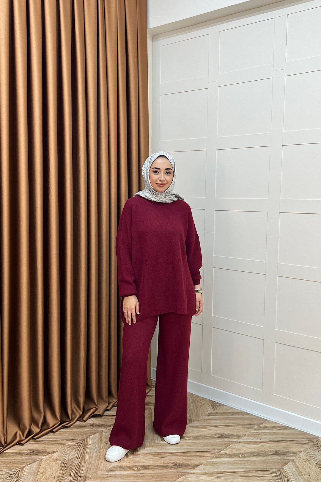 Dilşah Angora İkili Triko Takım Bordo 25650-BORDO