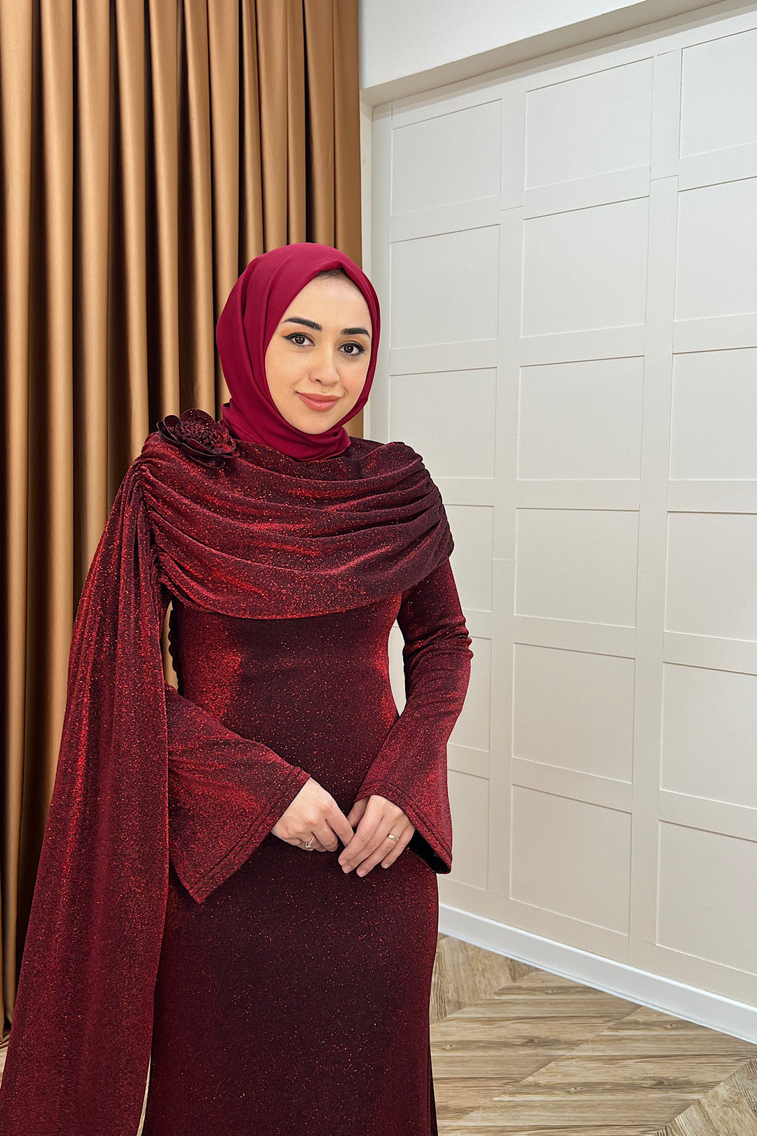 Elara Balık Abiye Bordo 3086-BORDO