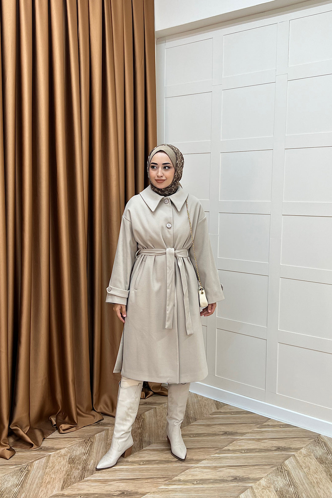 Parla Premium Kumaş Kaban Taş 5516-TAS