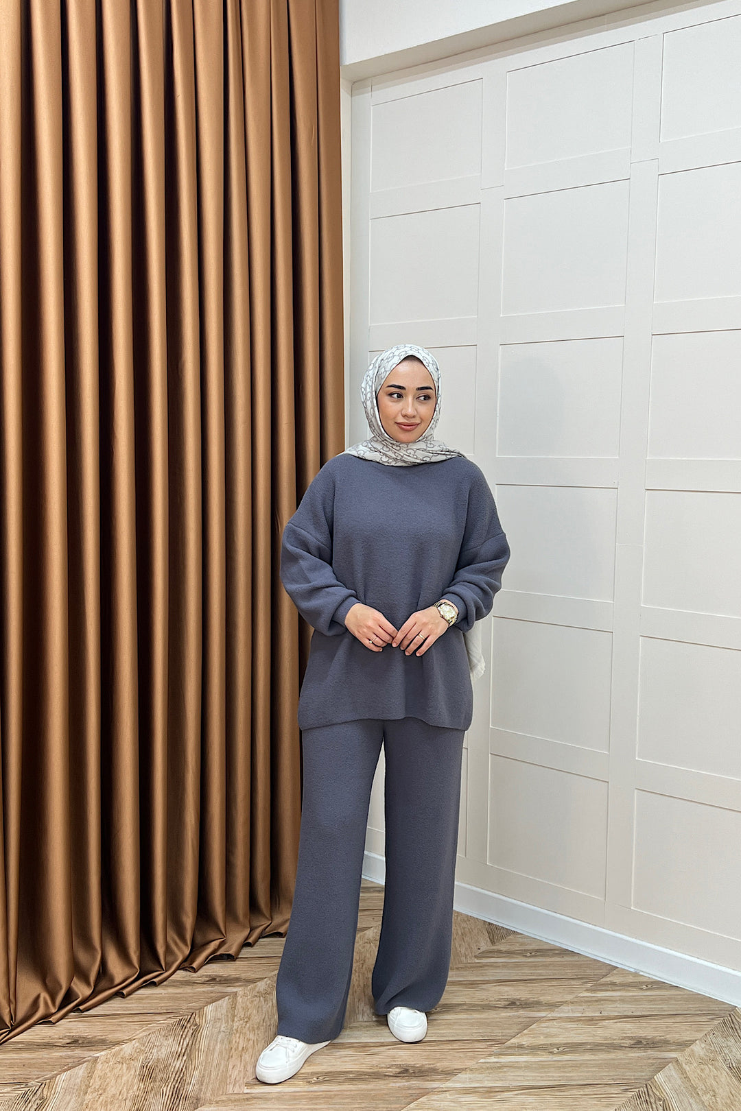 Dilşah Angora İkili Triko Takım Antrasit 25650-ANTRASIT