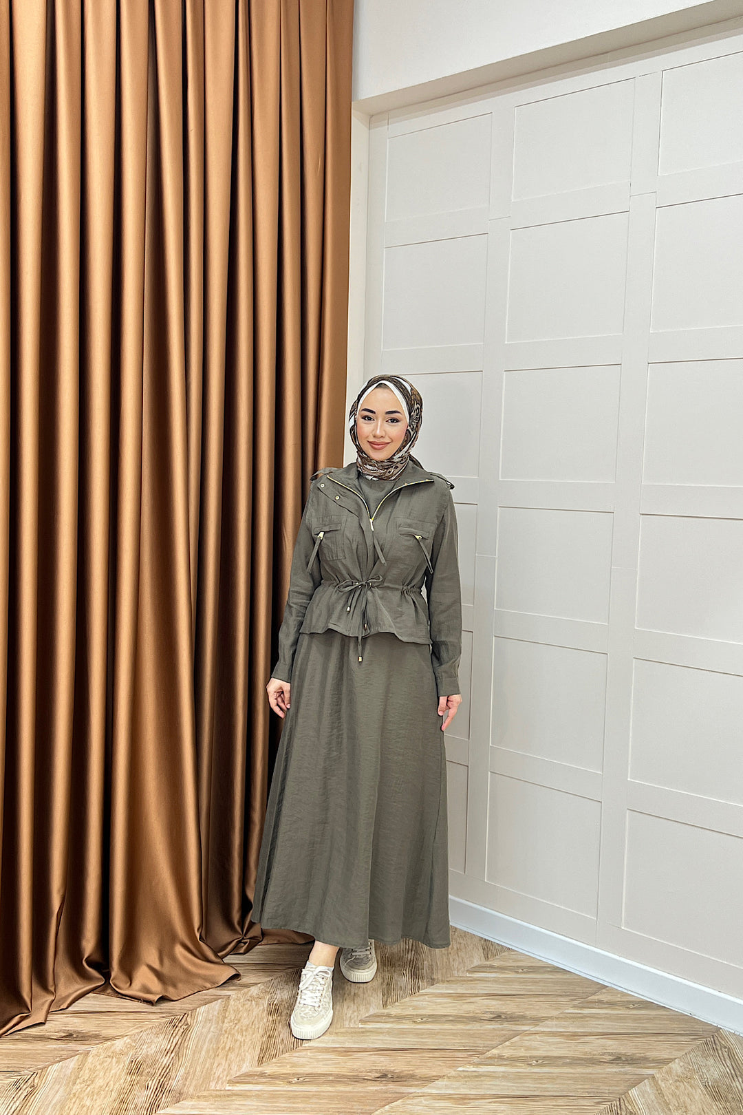 Alina İkili Elbise Yeşil 3102-YESIL