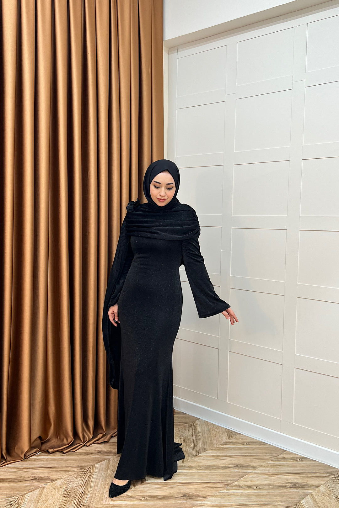 Elara Balık Abiye Siyah 3086-SIYAH