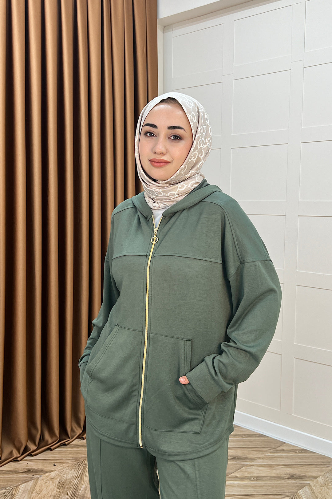 Efsa Kapüşonlu Takım Yeşil 70149-YESIL