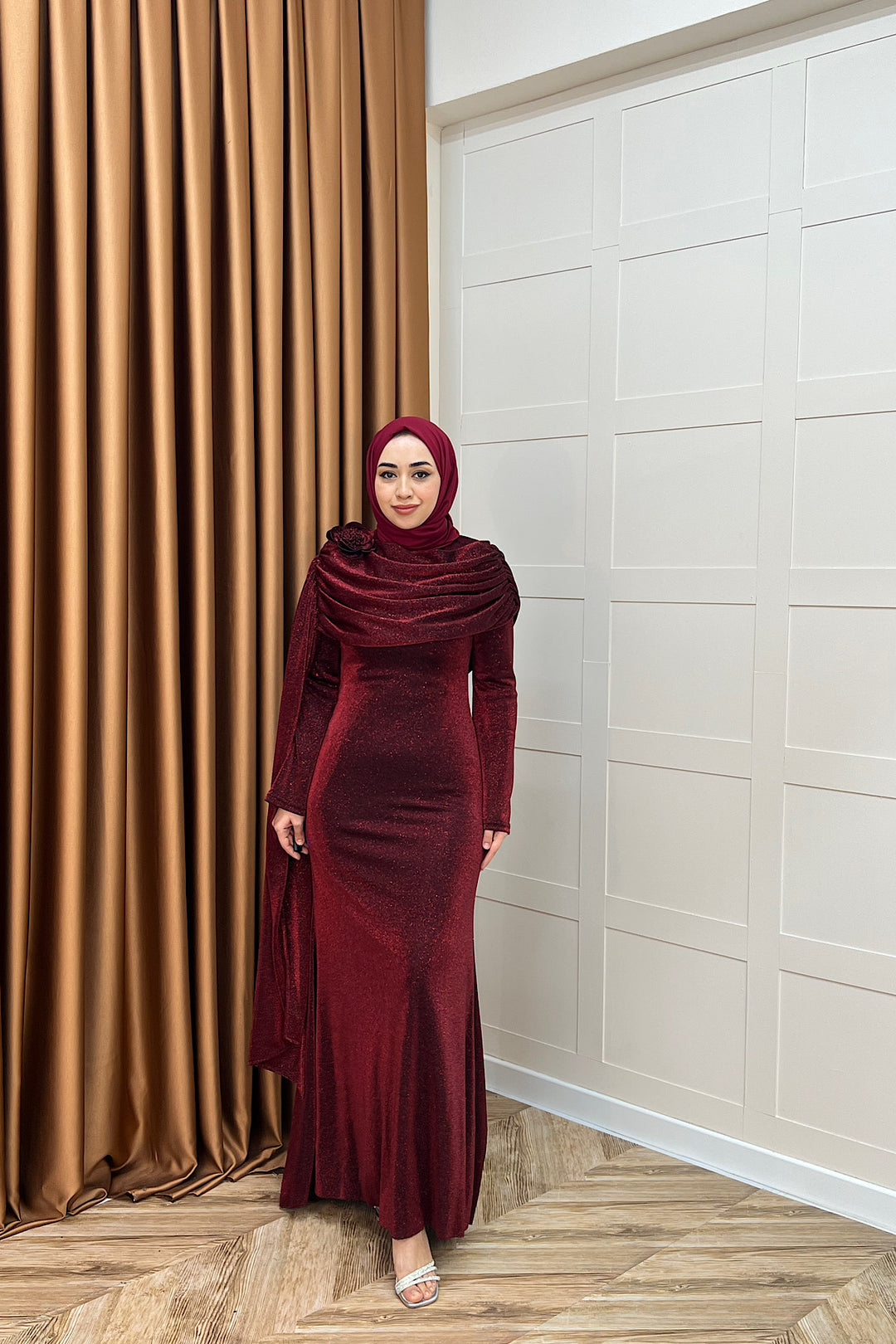 Elara Balık Abiye Bordo 3086-BORDO