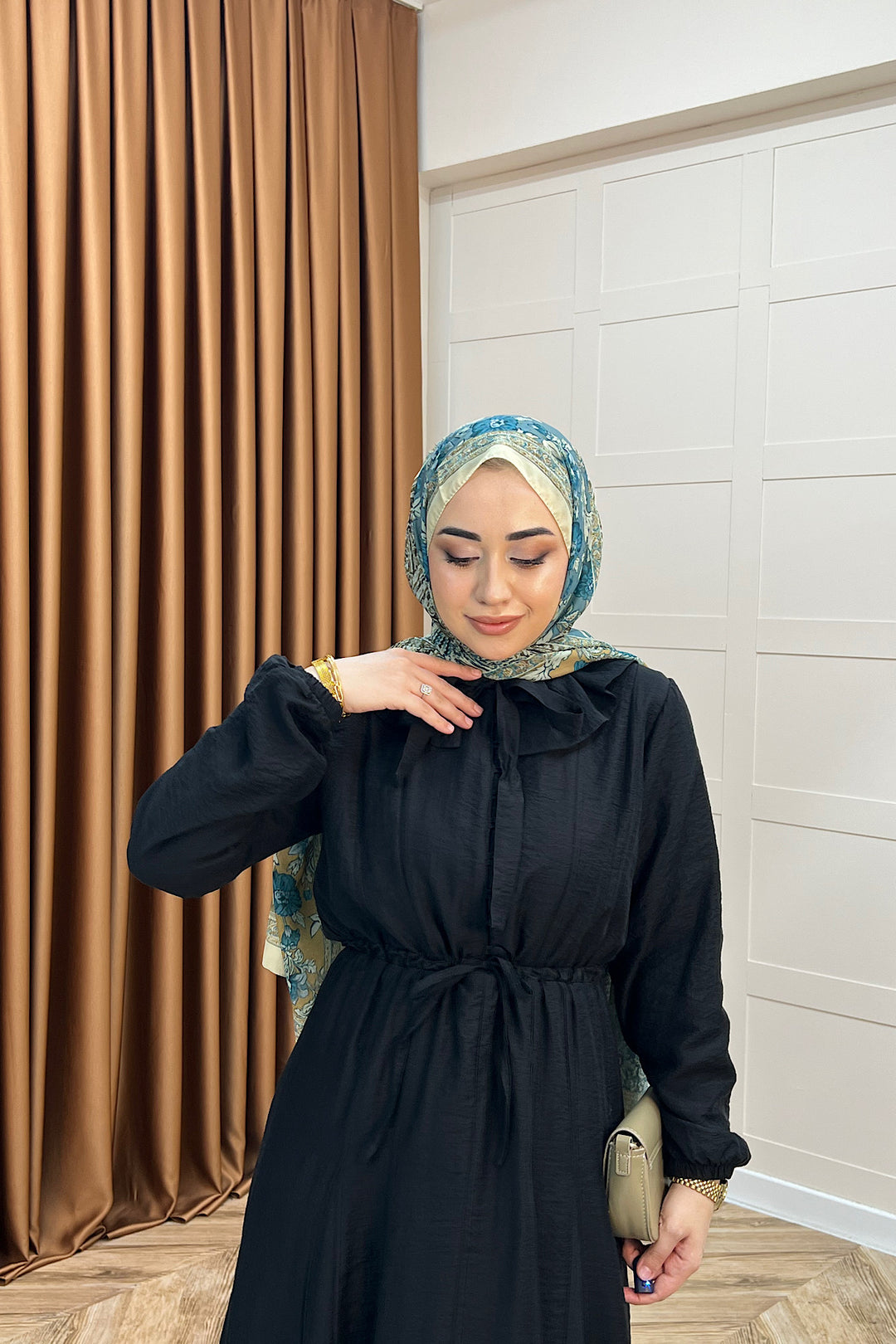 Lena Vual Elbise Siyah 2990-SIYAH