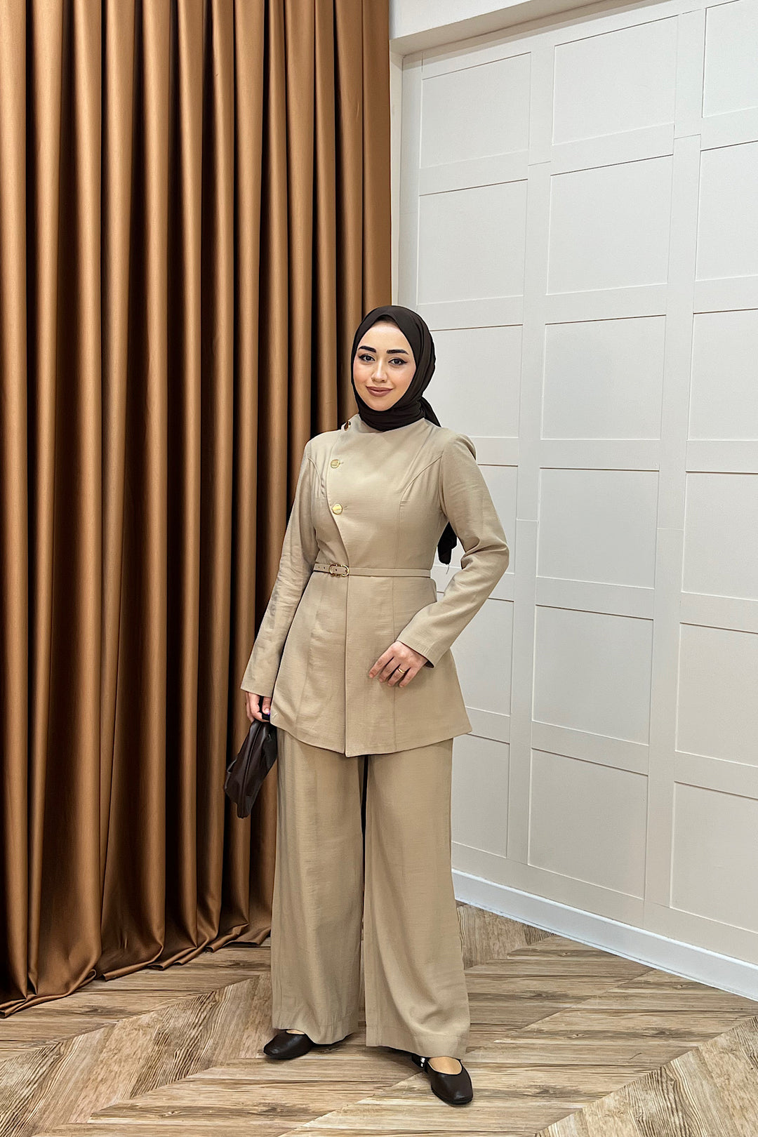 Minel Kruvaze İkili Takım Camel 3188-CAMEL