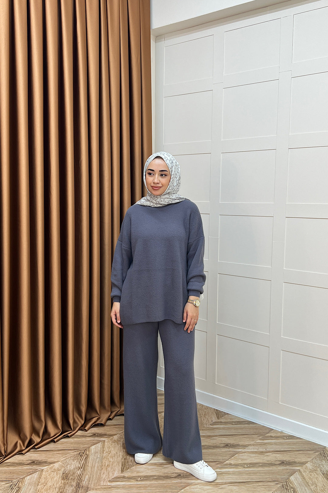 Dilşah Angora İkili Triko Takım Antrasit 25650-ANTRASIT