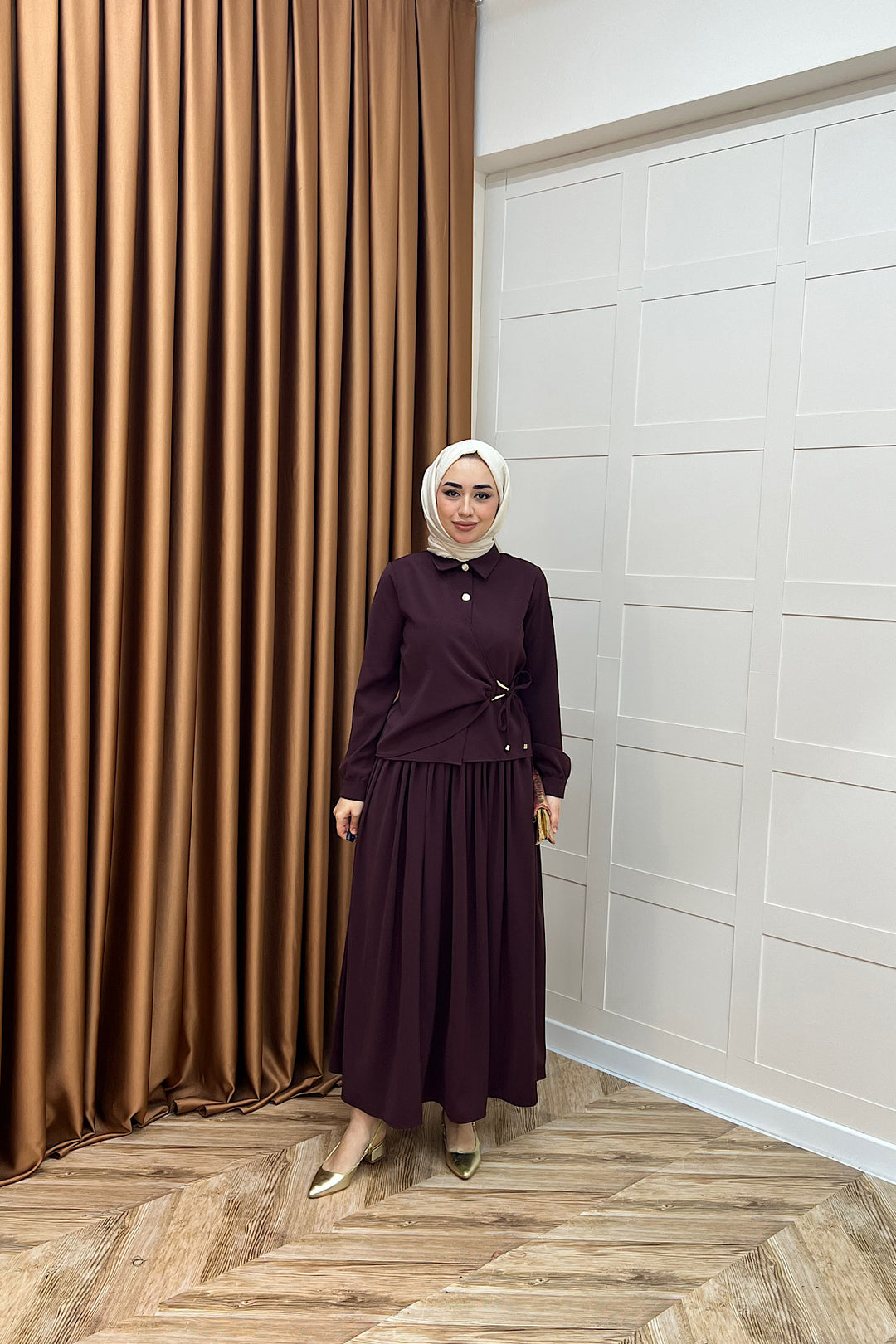 Verona Etek Takım Mürdüm 3080-MURDUM