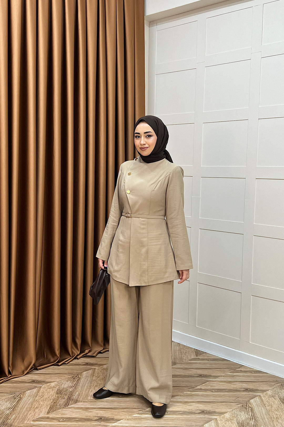 Minel Kruvaze İkili Takım Camel 3188-CAMEL