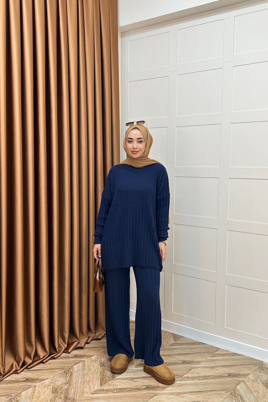 Kripto Keçe Sakal Triko Takım Lacivert 25560-LACIVERT