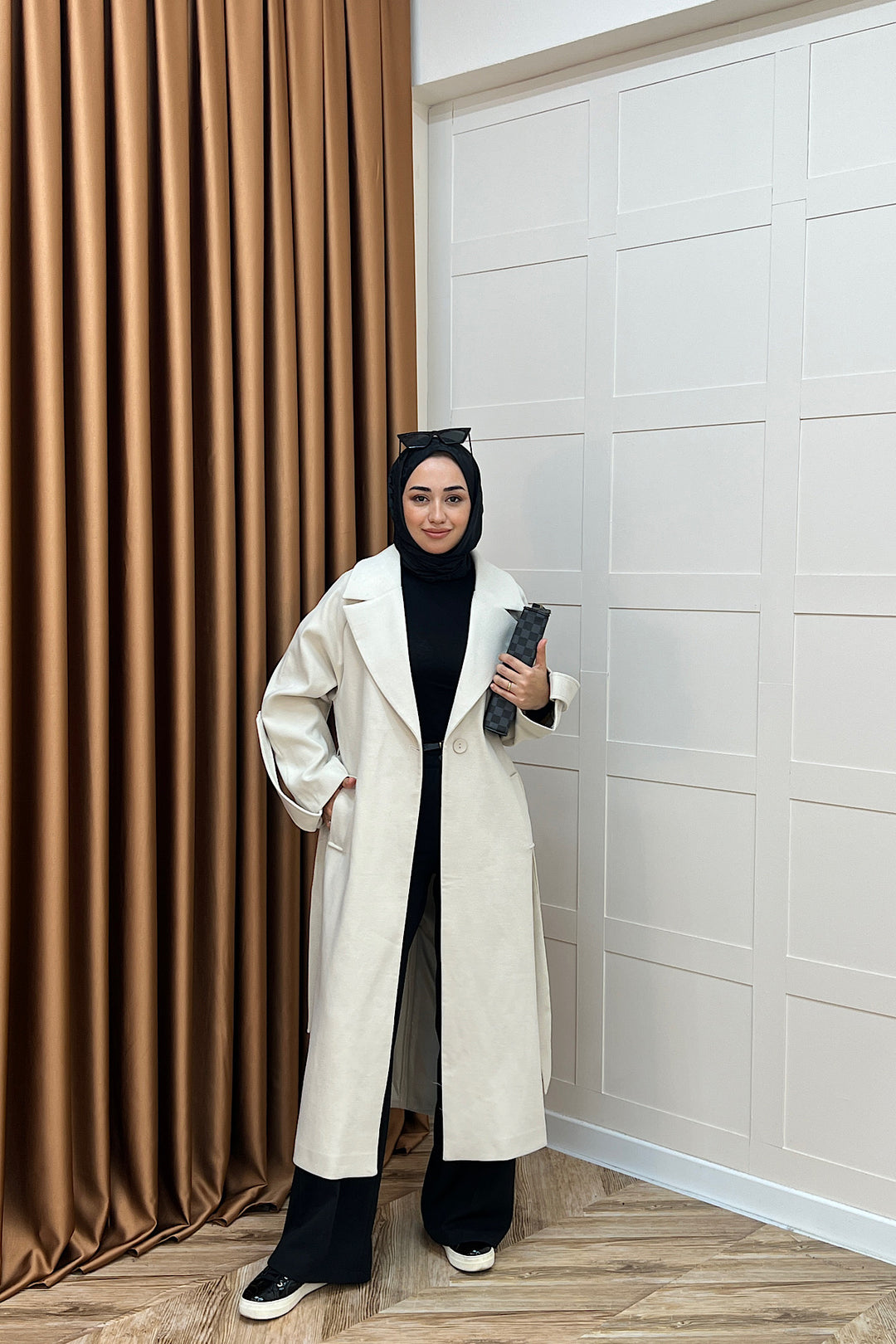 Kol Detay Kaşe Kaban Taş 5522-TAS