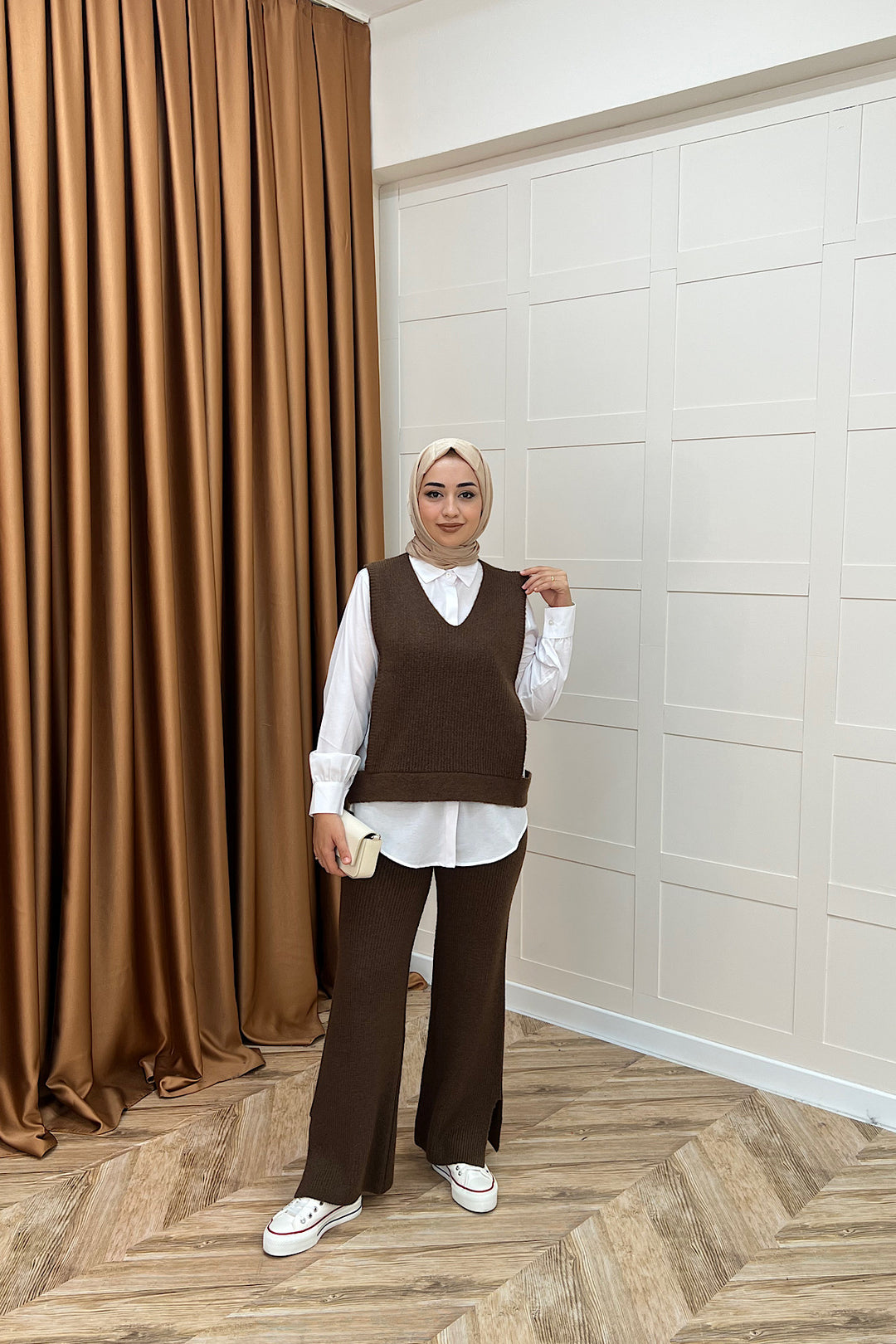 Venüs Üçlü Triko Takım Kahverengi 25450-KAHVERENGI