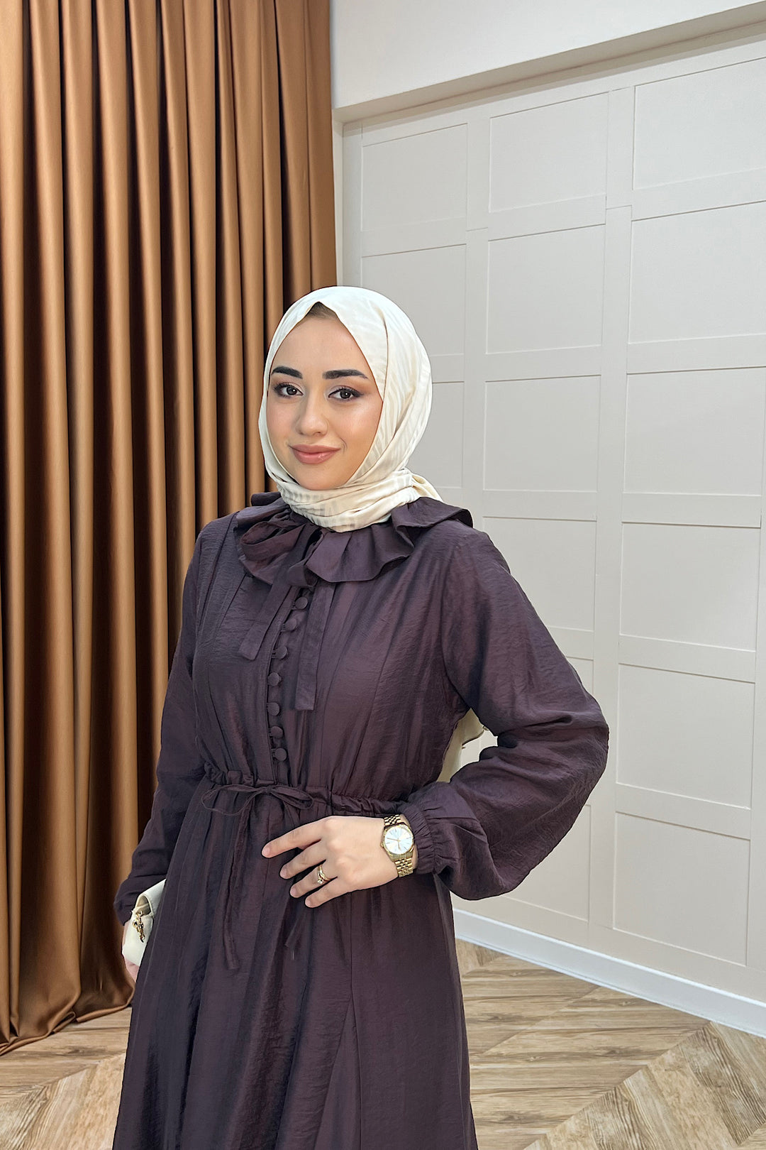 Lena Vual Elbise Mürdüm 2990-MURDUM