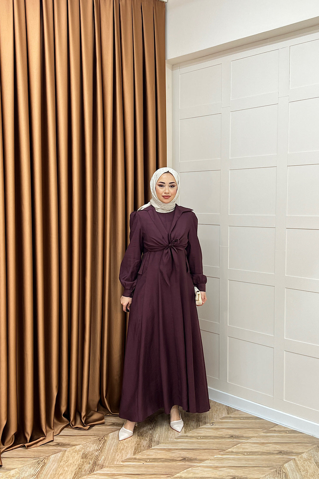 Liana İkili Elbise Mürdüm 2352-MURDUM