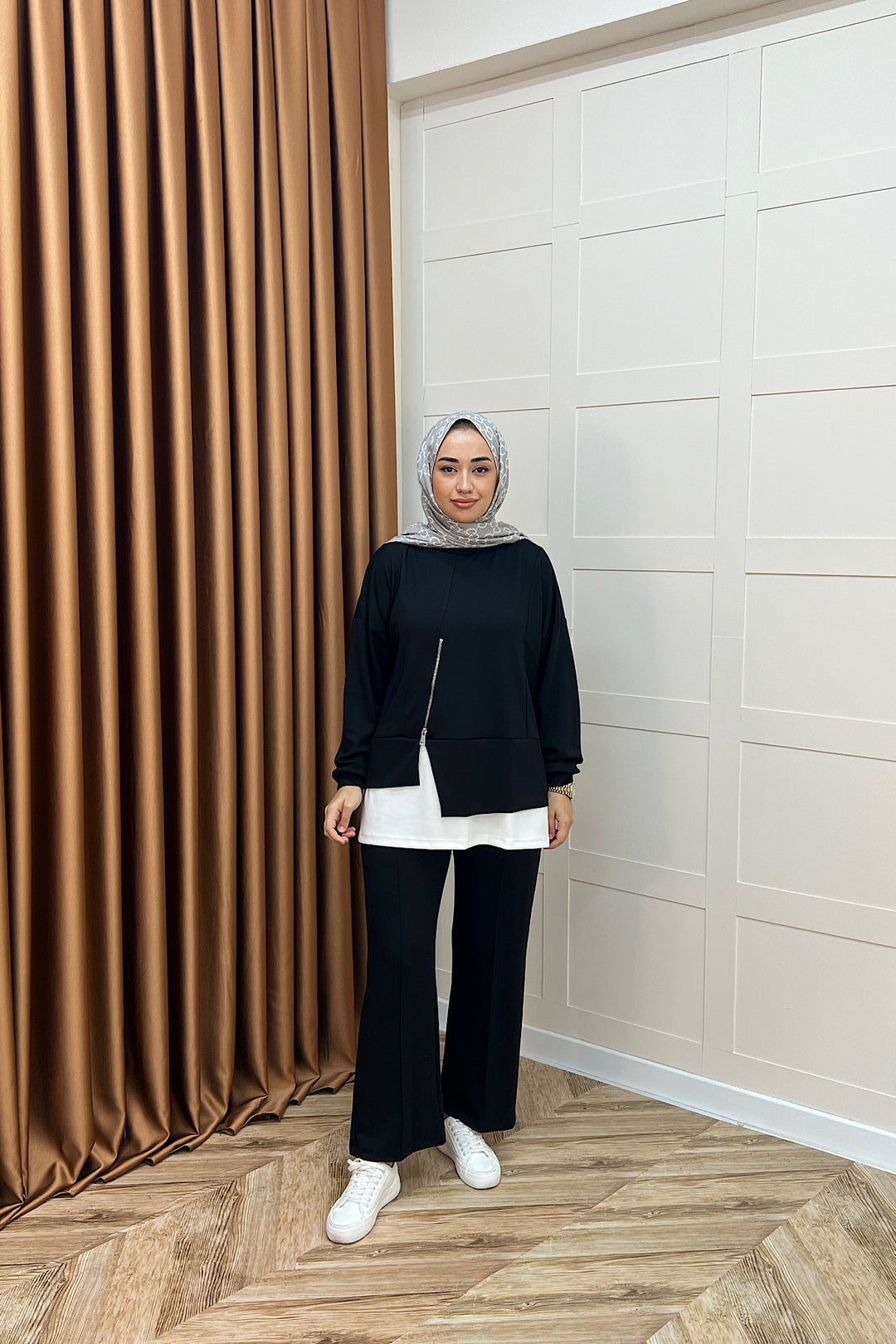 Melodi Frm Garnili Takım Siyah 6009-SIYAH