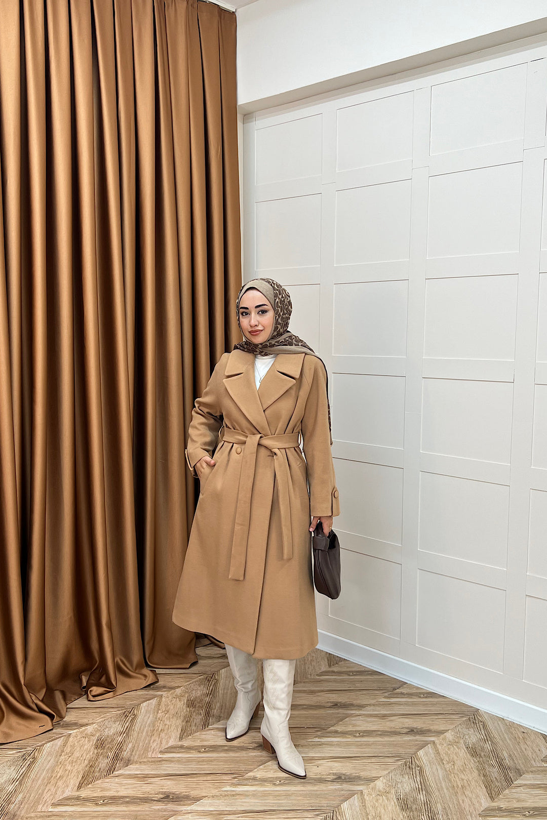 Martina Yırtmaçlı Kaban Camel 5508-CAMEL