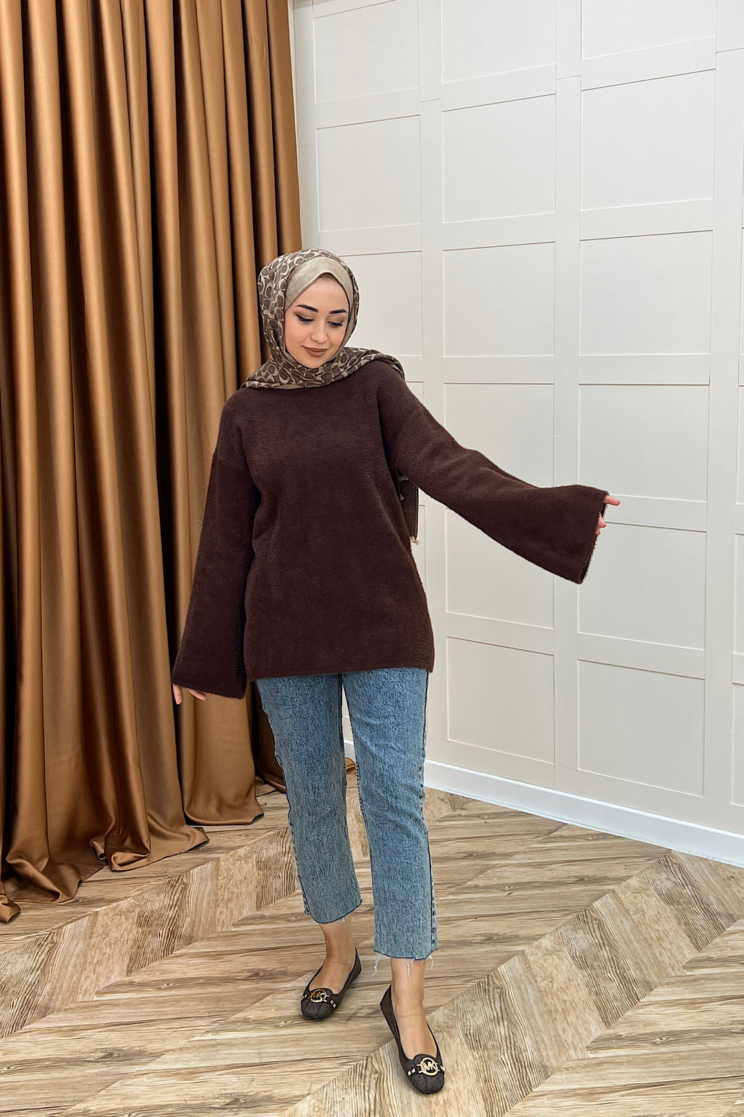 Leyal Triko Kazak Kahverengi 25440-KAHVERENGI