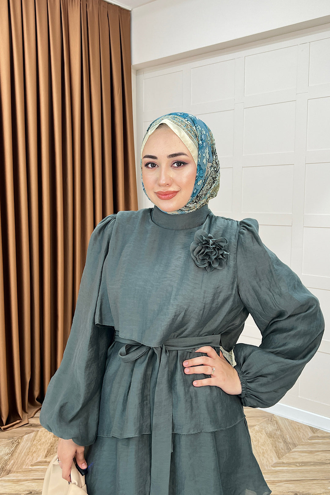 Aura Broş Detay Takım Haki 74001-HAKI