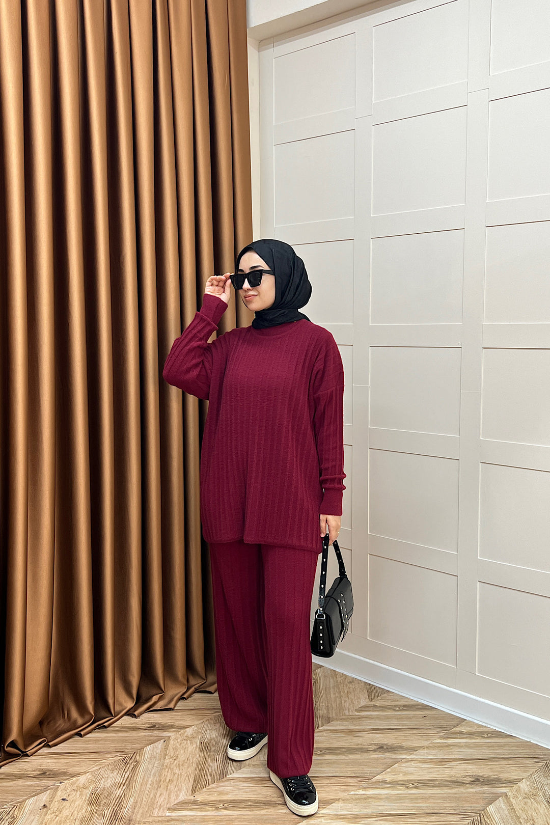 Kripto Keçe Sakal Triko Takım Bordo 25560-BORDO