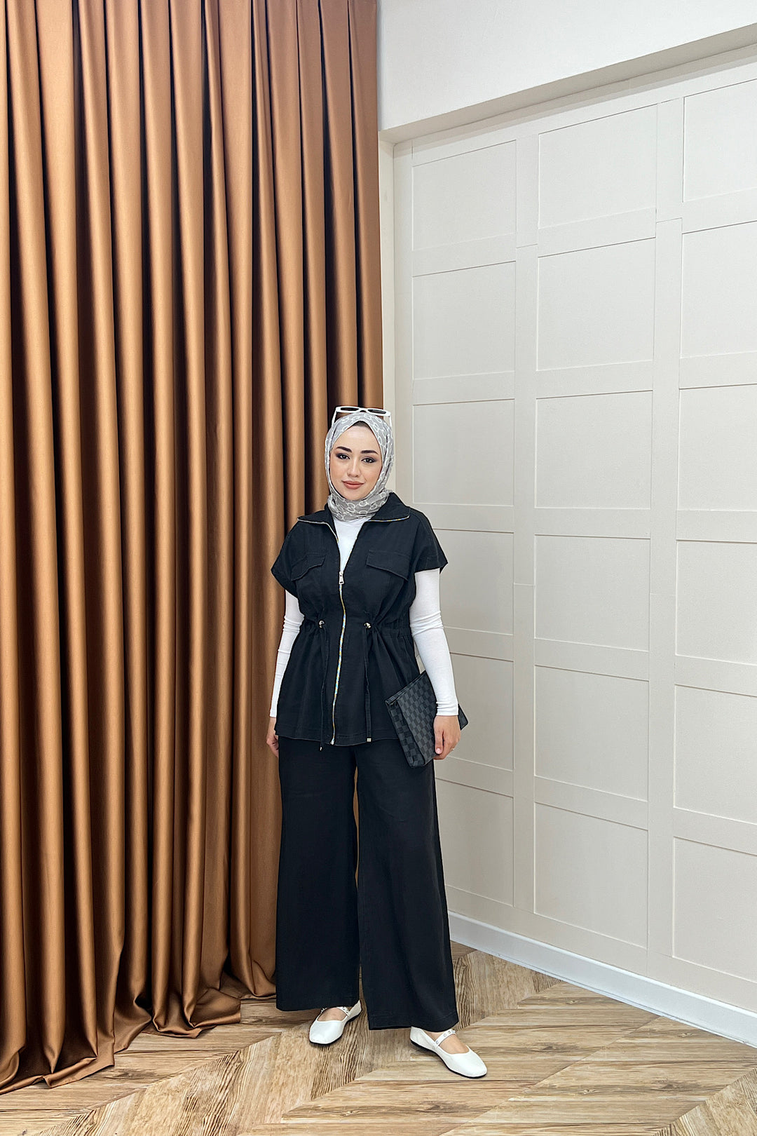 Lia Yelekli Takım Siyah 6109-SIYAH