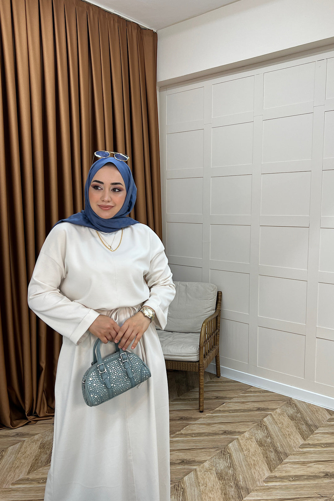 Aura Kuşaklı Elbise Taş 3138-TAS