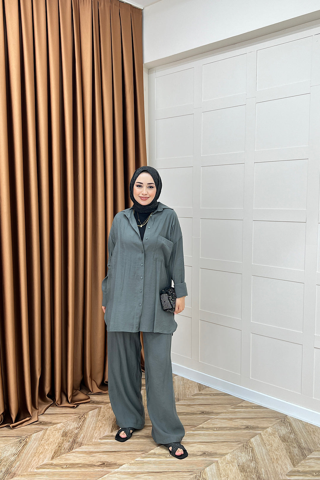 Nora İkili Takım Haki 8505-HAKI