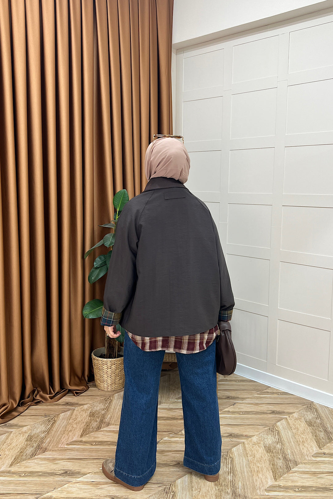 Lina Cep Detay Ceket Kahverengi 8534-KAHVERENGI