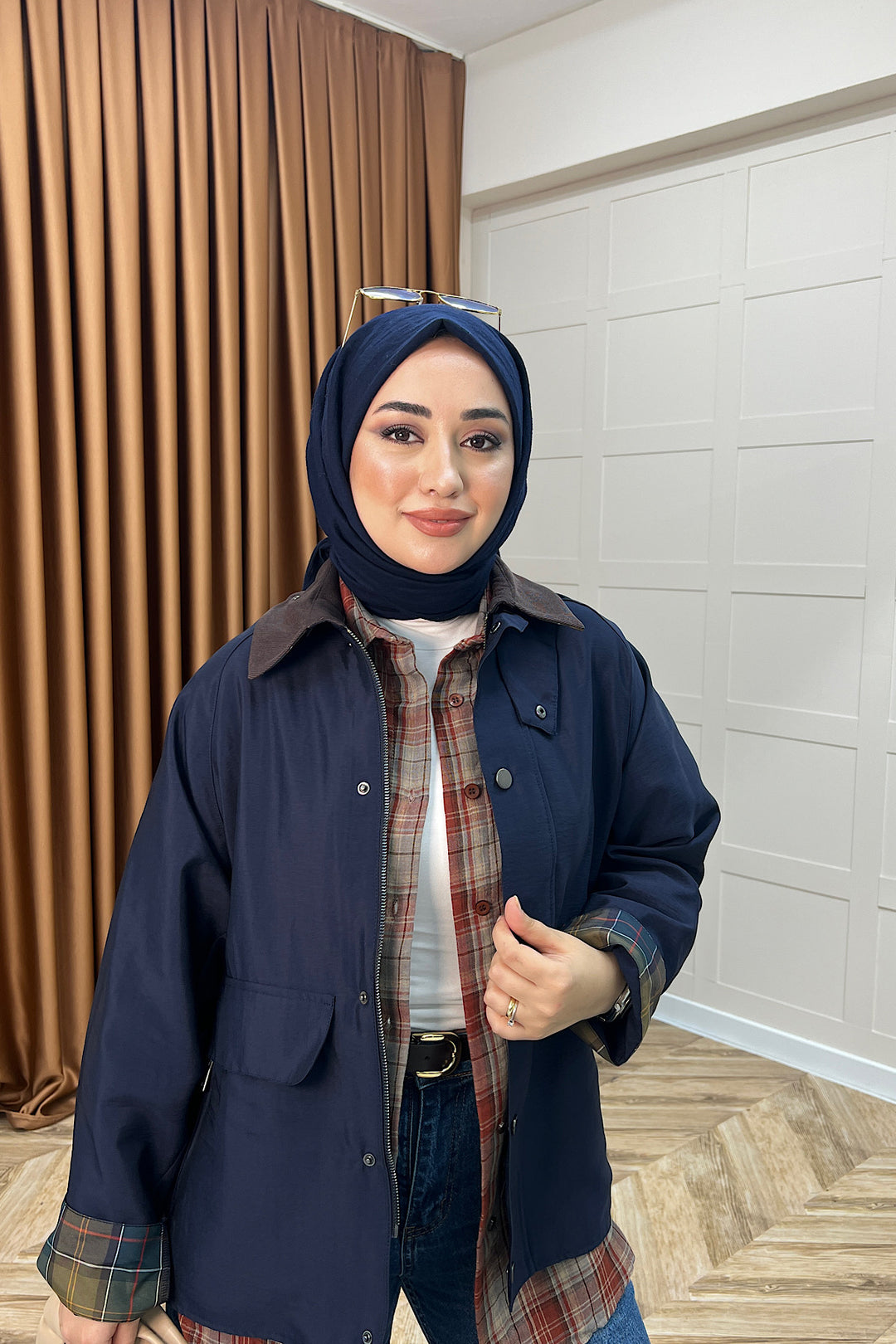 Lina Cep Detay Ceket Lacivert 8534-LACIVERT