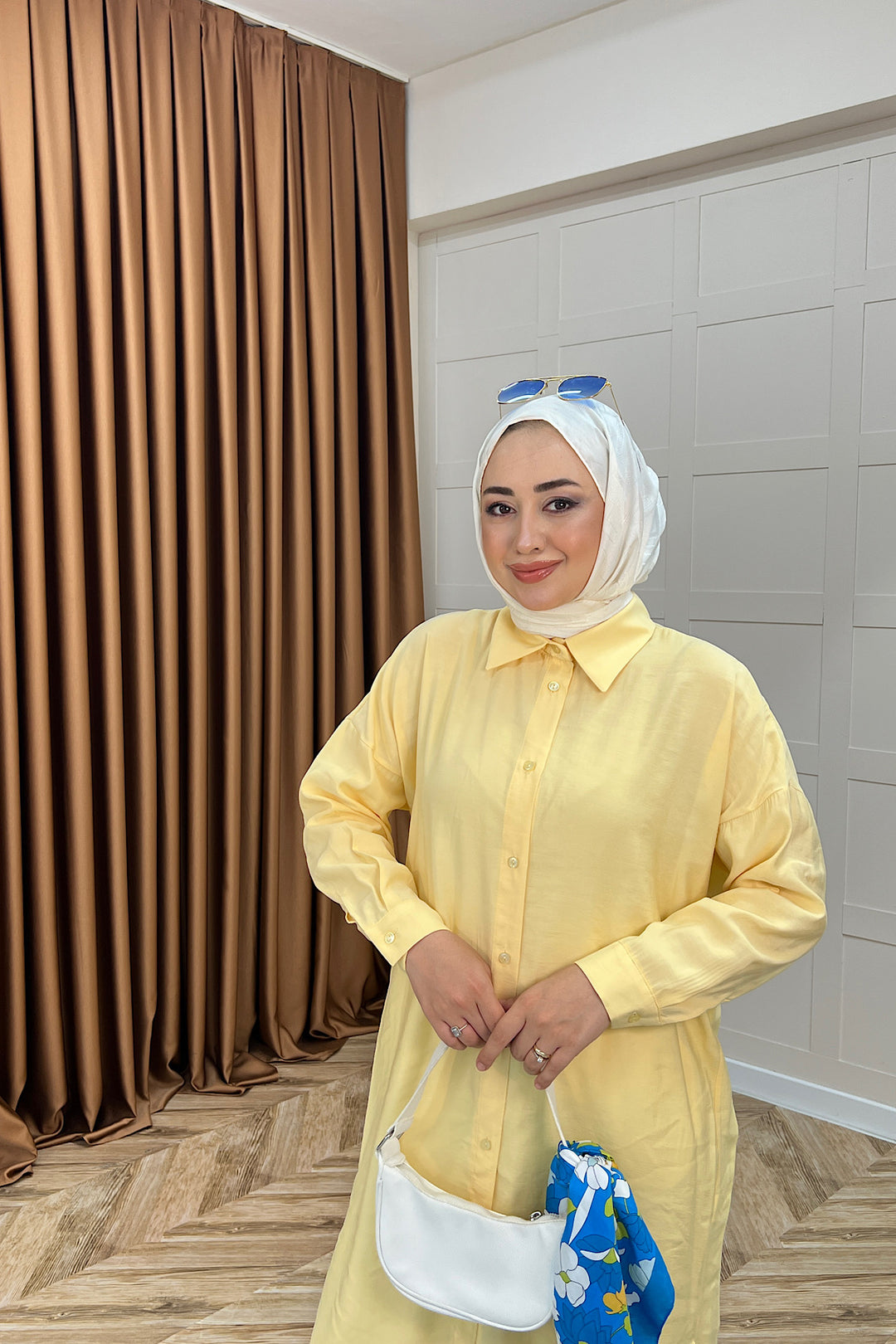 Cupra Uzun Tunik Sarı 02760-SARI