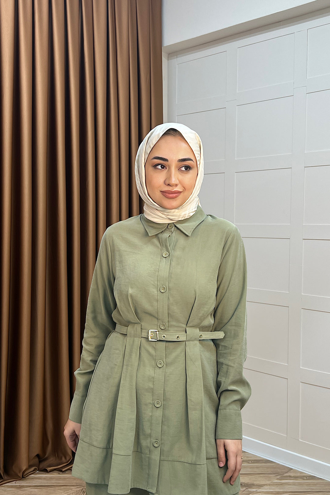 Tuana Belden Kemerli İkili Takım Yeşil 2994-YESIL