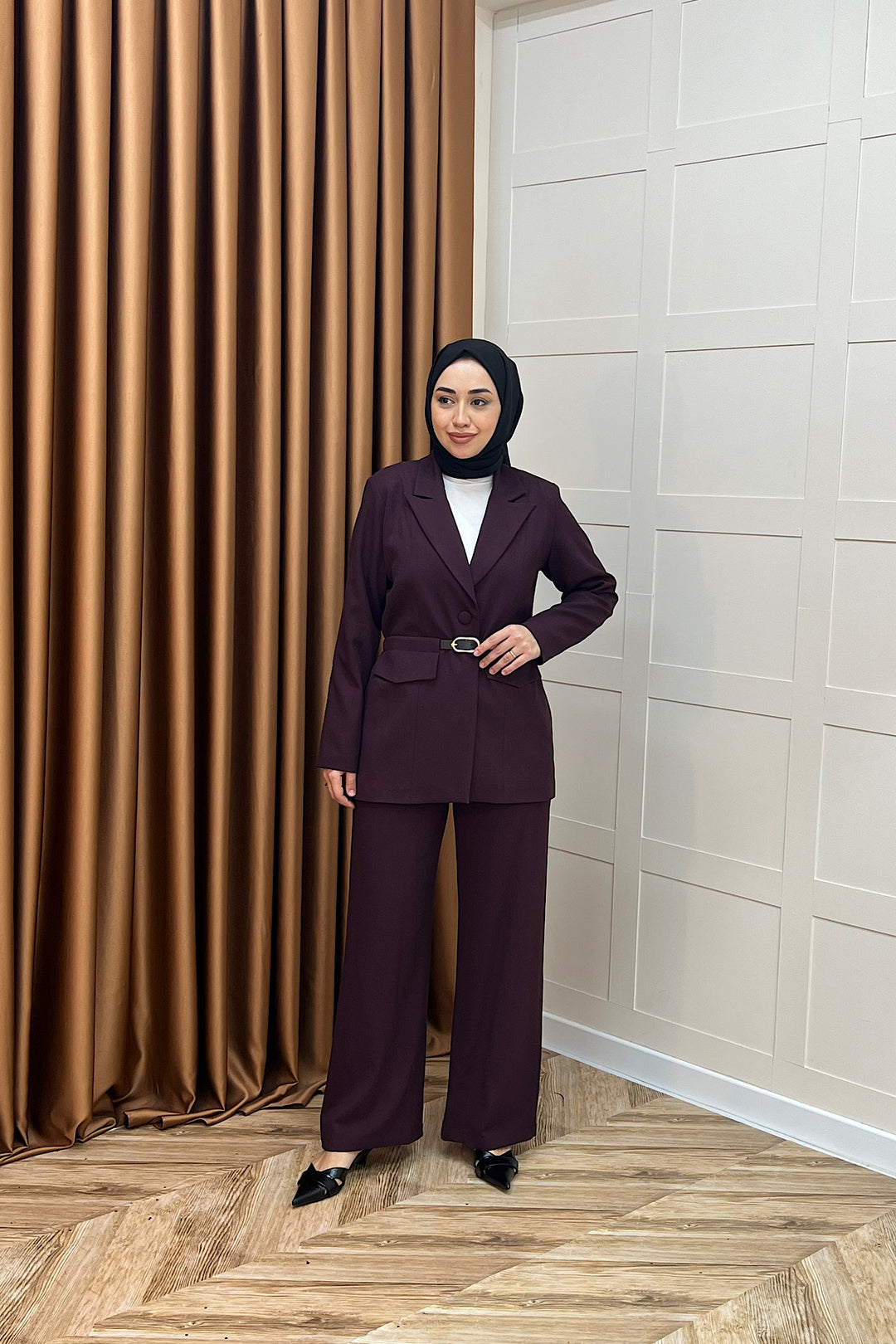 Lovel İkili Ceket Takım Mürdüm 2992-MURDUM