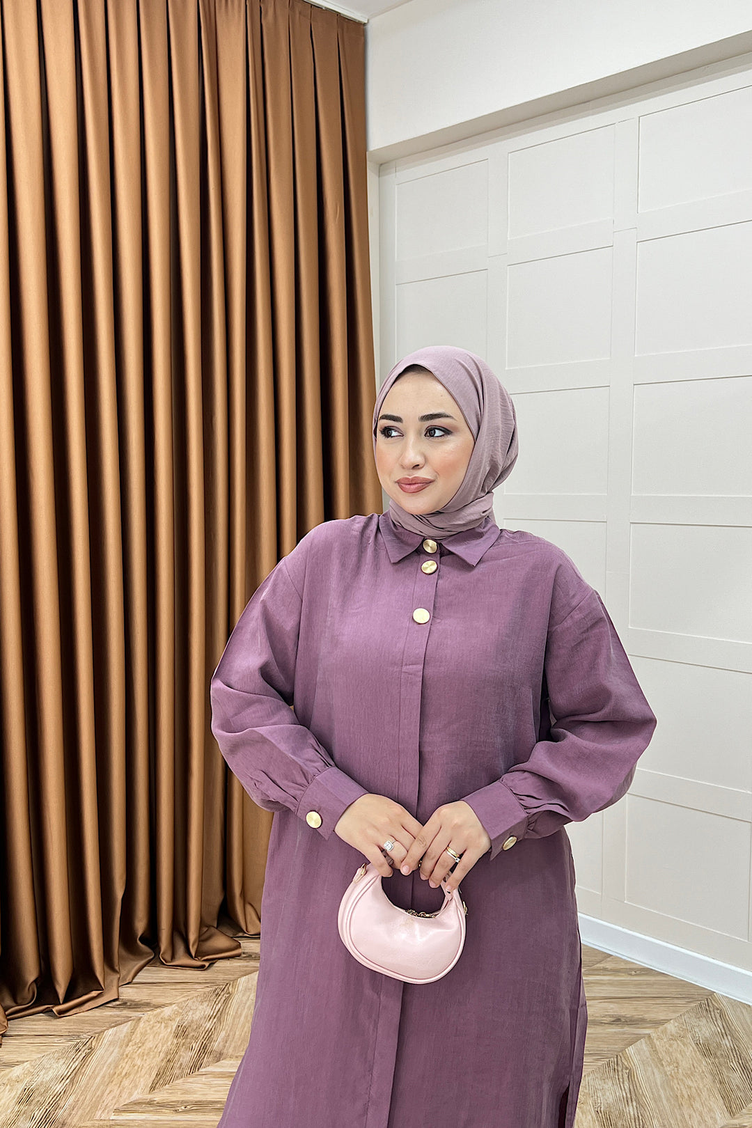 Zaina Uzun Tunik Gül Kurusu 6523-GULKURUSU