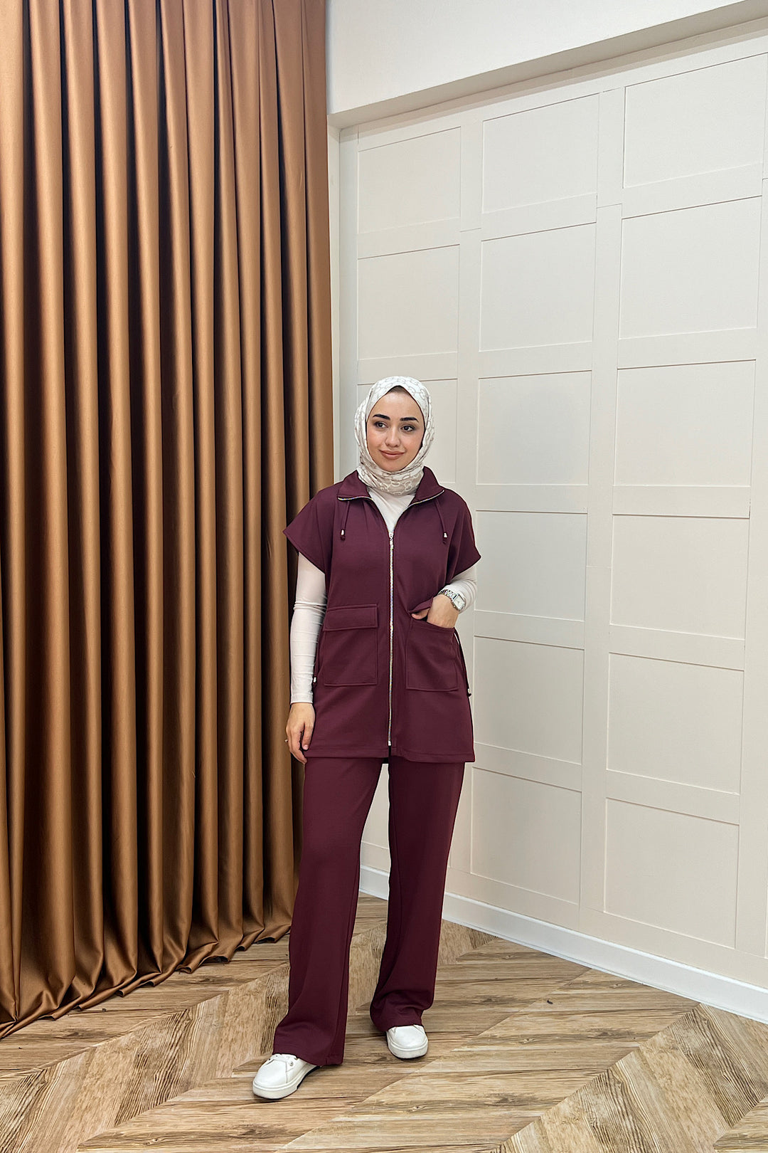 Lia Yelekli Takım Bordo 2023-BORDO