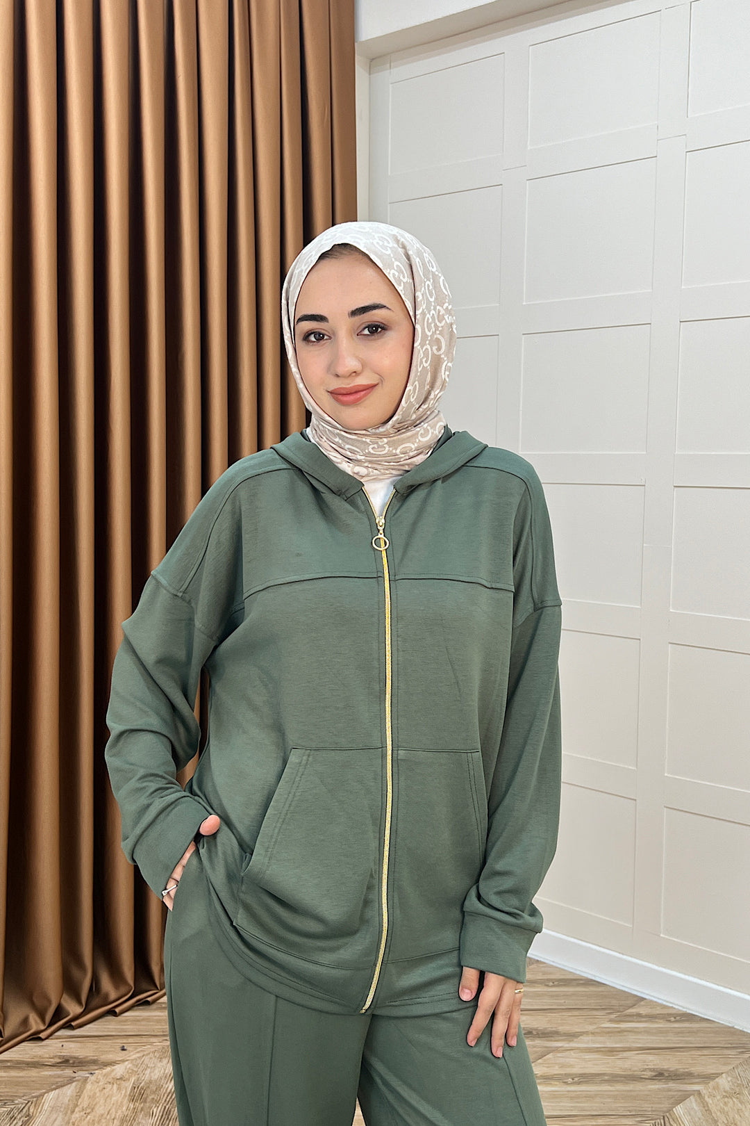 Efsa Kapüşonlu Takım Yeşil 70149-YESIL